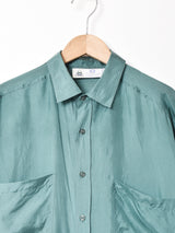 長袖 シルクシャツ