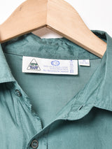 長袖 シルクシャツ