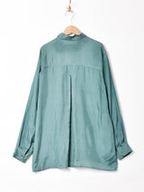 長袖 シルクシャツ