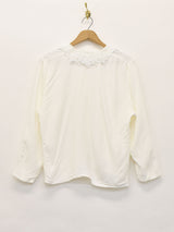 レースカラー 長袖ブラウス