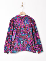 フランス製 総柄 長袖シャツ