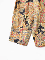 総柄 オープンカラー 長袖シャツ