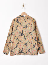 総柄 オープンカラー 長袖シャツ