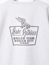 【2色展開】 サイドリブ プリント スウェットシャツ【Roller Skate】