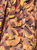 フランス製 総柄 パスリーブ 長袖ブラウス