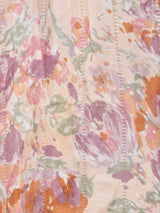 花柄 リボンタイ 長袖ブラウス