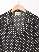 ドット オープンカラー 半袖シャツ