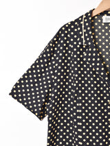 ドット オープンカラー 半袖シャツ