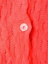 ケーブル編み ニットポンチョ