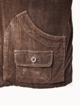 中綿入り コーデュロイ ハンティングベスト