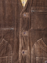 中綿入り コーデュロイ ハンティングベスト