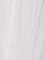 フランス製 織柄 パフスリーブ 長袖ブラウス