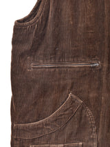 中綿入り コーデュロイ ハンティングベスト