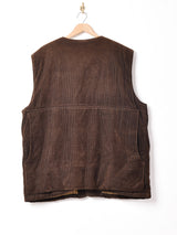 中綿入り コーデュロイ ハンティングベスト
