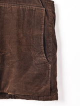 中綿入り コーデュロイ ハンティングベスト