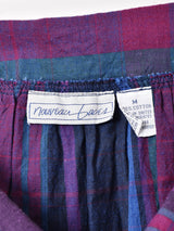 チェック柄 バッククロス スリーブレスワンピース