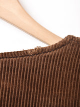 中綿入り コーデュロイ ハンティングベスト