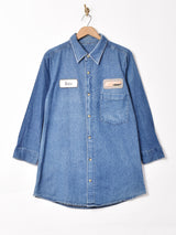 デニム ワークシャツワンピース
