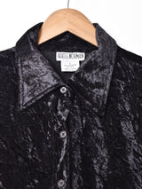 長袖 ベロアシャツ