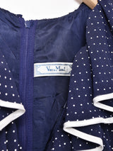 ドット柄 スリーブレスワンピース