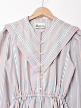 ストライプ 長袖ワンピース