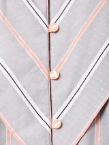 ストライプ 長袖ワンピース