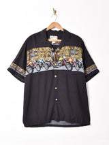 ハワイ製 バイク ハワイアンシャツ