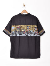 ハワイ製 バイク ハワイアンシャツ