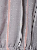 ストライプ 長袖ワンピース