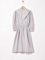 ストライプ 長袖ワンピース