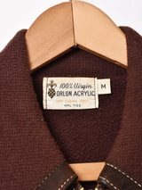 スエード×ニット デザインジップジャケット