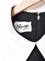 70's スリーブレス ボーダーワンピース