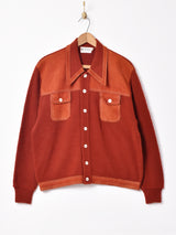 スエード×ニット デザインジャケット