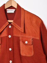 スエード×ニット デザインジャケット