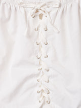 レースアップ クロップドトップス