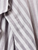 アメリカ製 ストライプ オープンカラー 長袖ワンピース