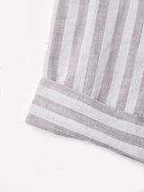 アメリカ製 ストライプ オープンカラー 長袖ワンピース