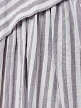 アメリカ製 ストライプ オープンカラー 長袖ワンピース