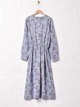 花柄 長袖ワンピース