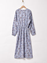 花柄 長袖ワンピース