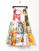 リメイク パッチワークティアードスカート