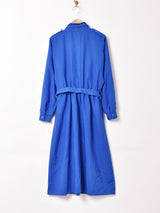 ベルト付き 長袖シャツワンピース