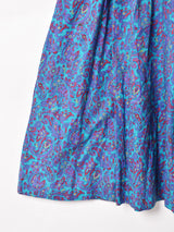 ペイズリー バックリボン パフスリーブ 長袖ワンピース