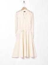 レースデザイン 長袖ワンピース