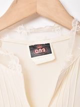 レースデザイン 長袖ワンピース