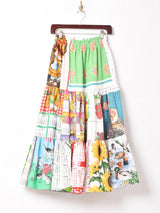 リメイク パッチワークティアードスカート