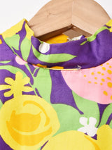 70's   花柄 長袖 マキシワンピース