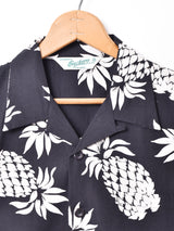 Backersパイナップルパターン オープンカラー 半袖シャツ