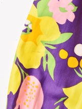 70's   花柄 長袖 マキシワンピース