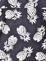 Backersパイナップルパターン オープンカラー 半袖シャツ